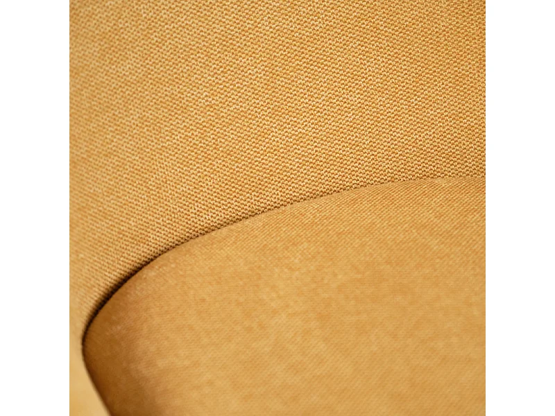 Lot de 2 chaises en tissu jaune et pieds fins en métal noir - JAZZY 2