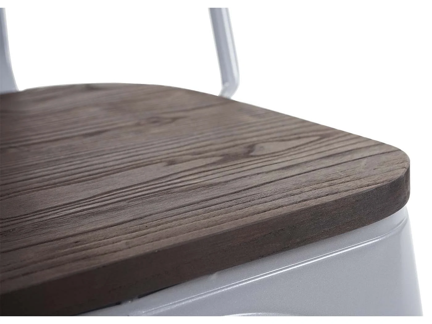 Set 2x sedie bistrot seduta in legno design industriale MCW-A73 metallo verniciato grigio