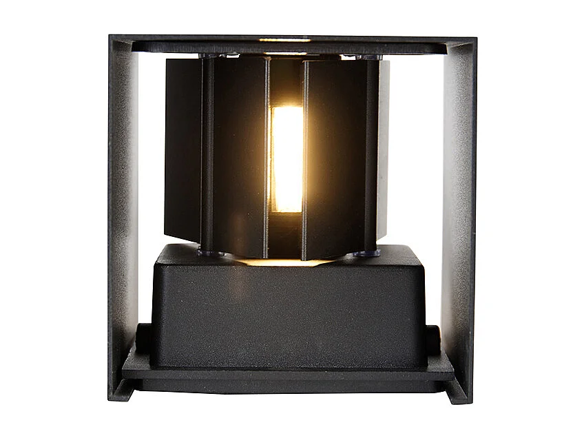 Applique murale extérieure noire avec LED 2 lumières IP54 - Edwin
