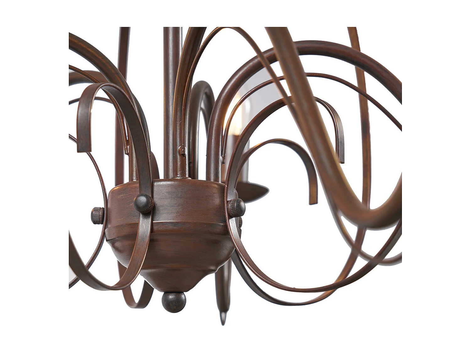 Lustre classique brun rouille 5 lumières - Giuseppe 5