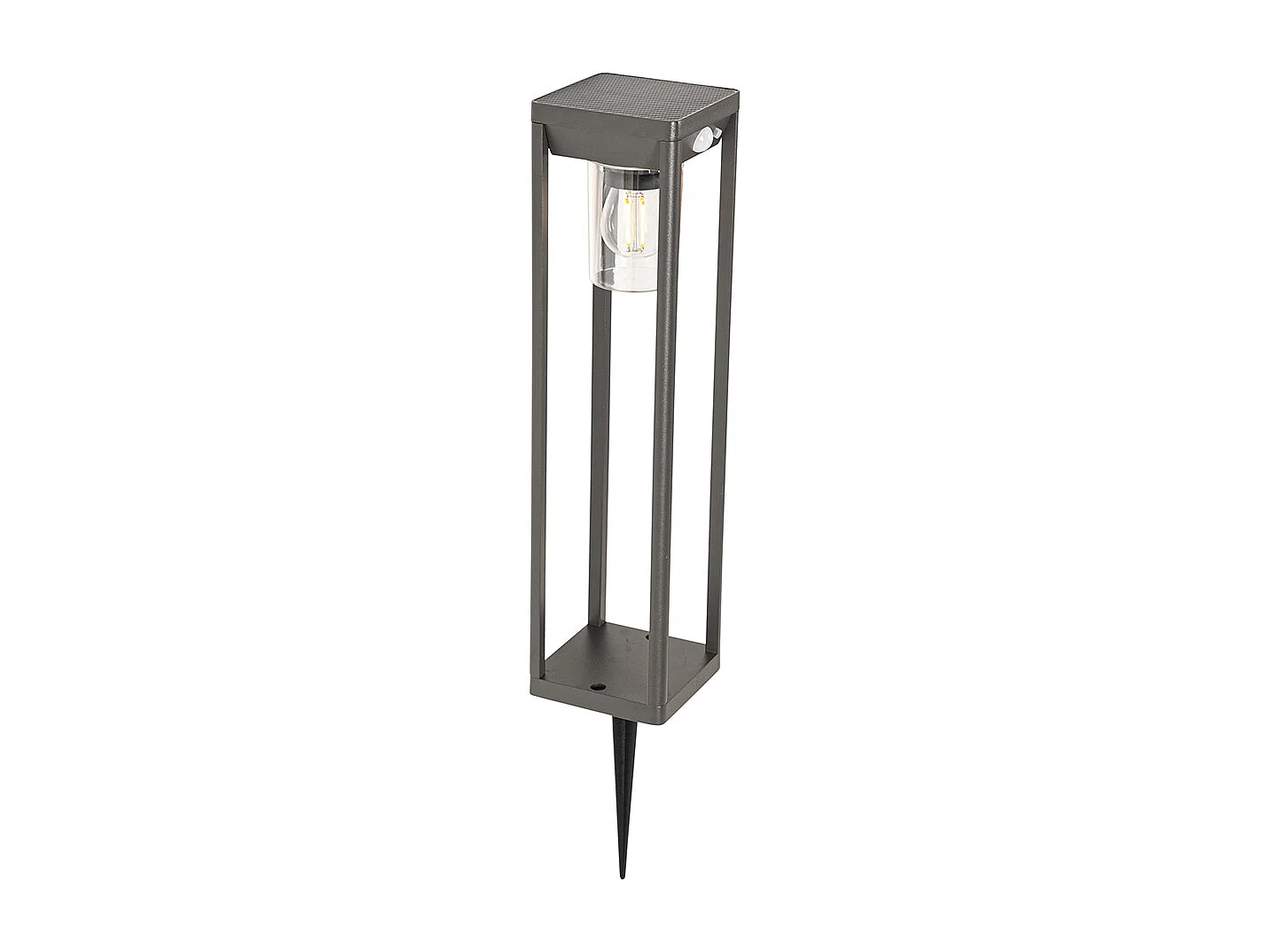 Lampadaire d'extérieur gris foncé 40 cm avec LED et lumière variable sur solaire - Sonne
