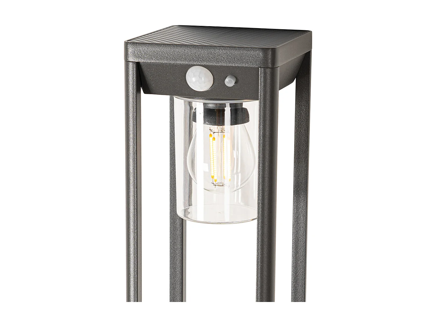 Lampadaire d'extérieur gris foncé 40 cm avec LED et lumière variable sur solaire - Sonne