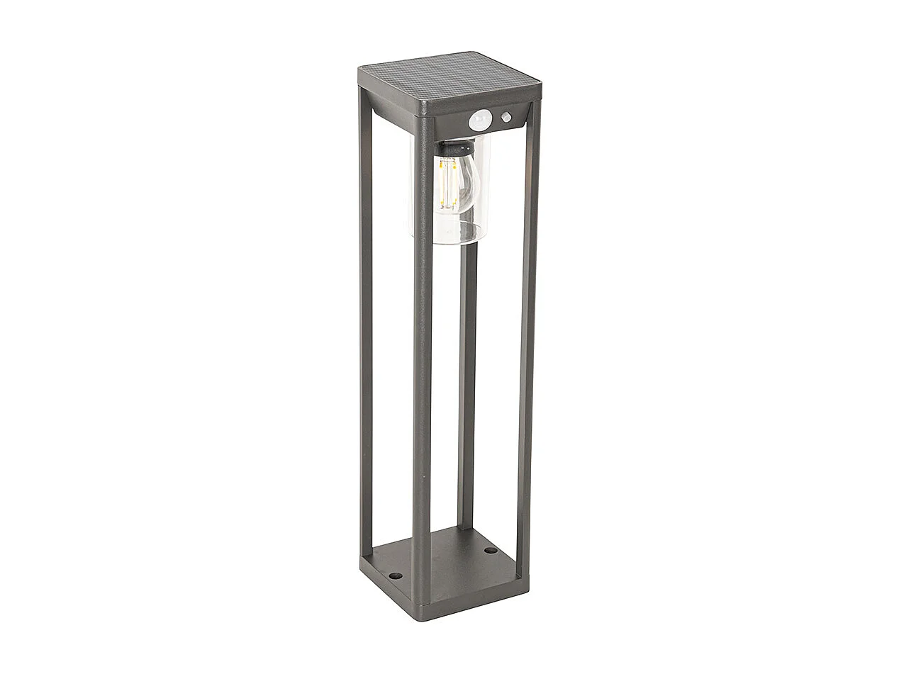 Lampadaire d'extérieur gris foncé 40 cm avec LED et lumière variable sur solaire - Sonne