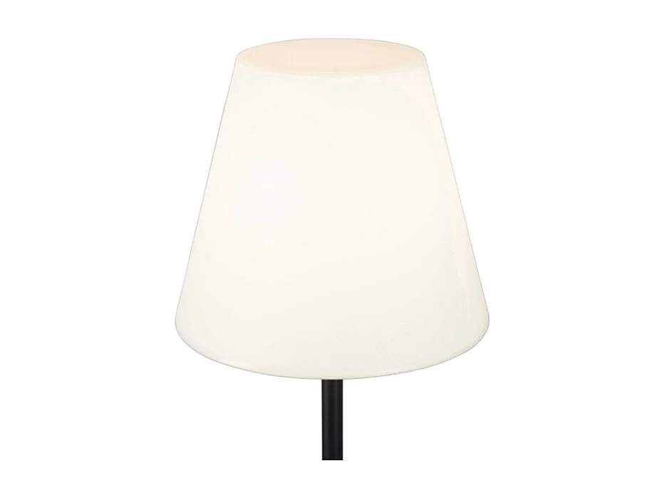 Lampadaire d'extérieur noir avec abat-jour blanc 35 cm IP65 - Virginia