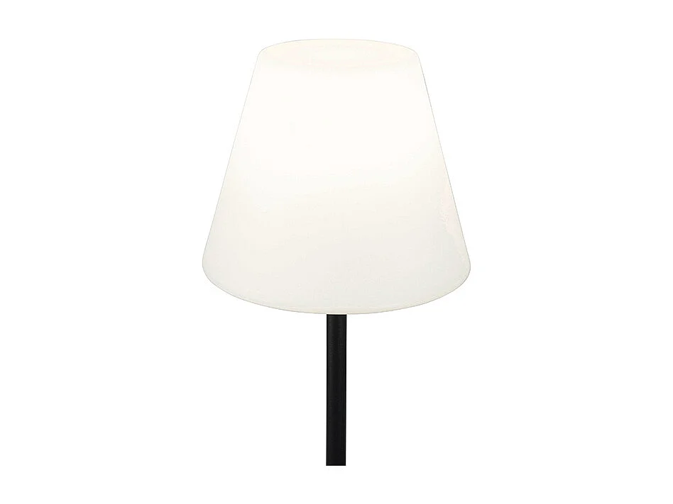 Lampadaire d'extérieur noir avec abat-jour blanc 35 cm IP65 - Virginia