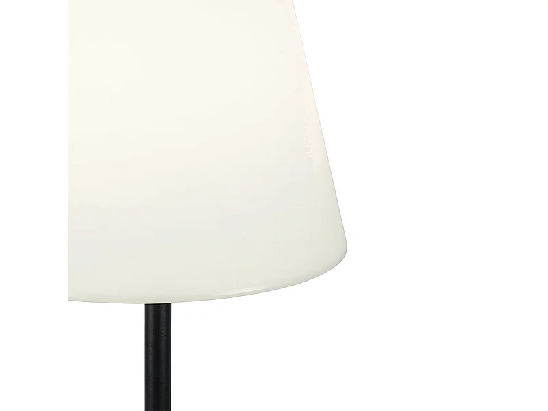 Lampadaire d'extérieur noir avec abat-jour blanc 35 cm IP65 - Virginia