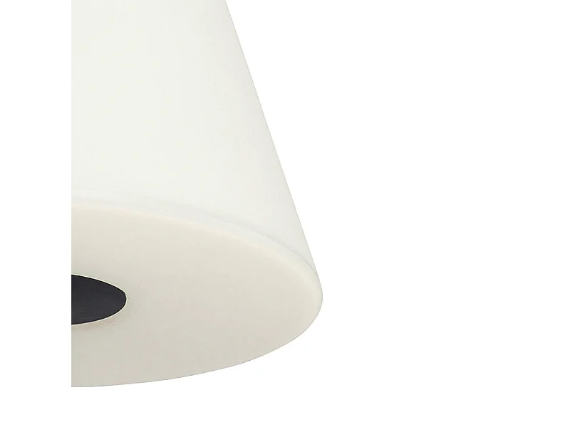 Lampadaire d'extérieur noir avec abat-jour blanc 35 cm IP65 - Virginia