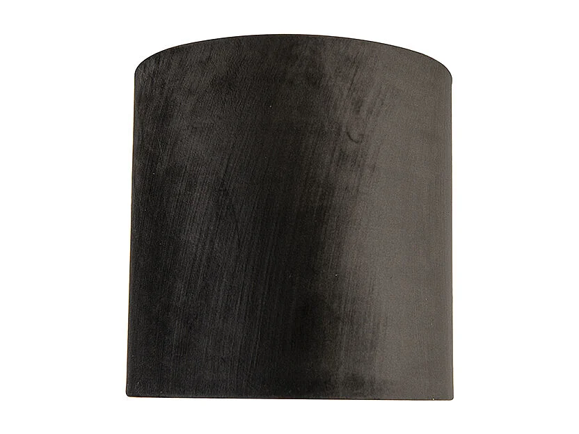 Abat-jour velours 25/25/25 noir or