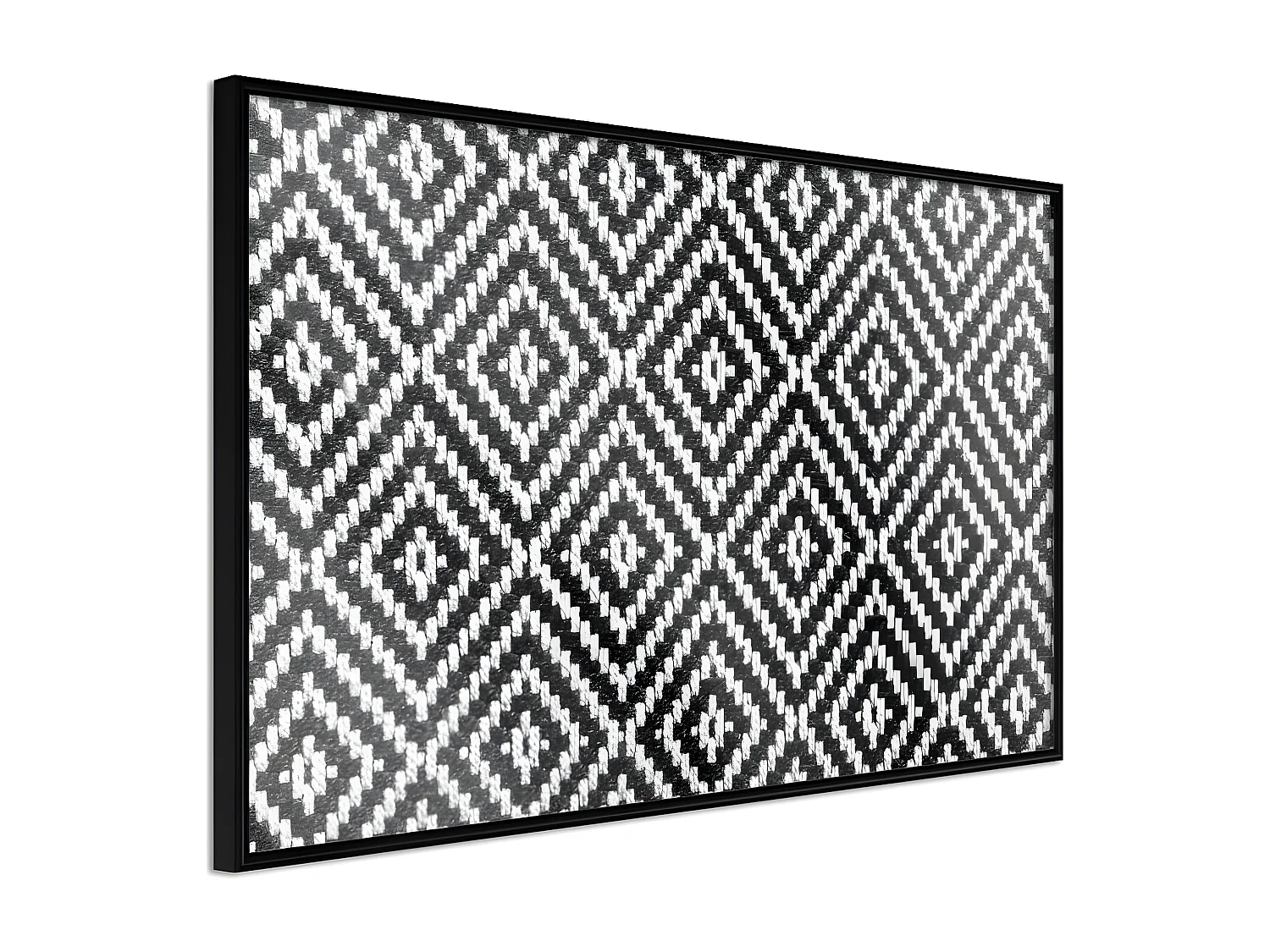 Affiche Murale Encadrée "Moving Pattern" 90 x 60 cm Noir