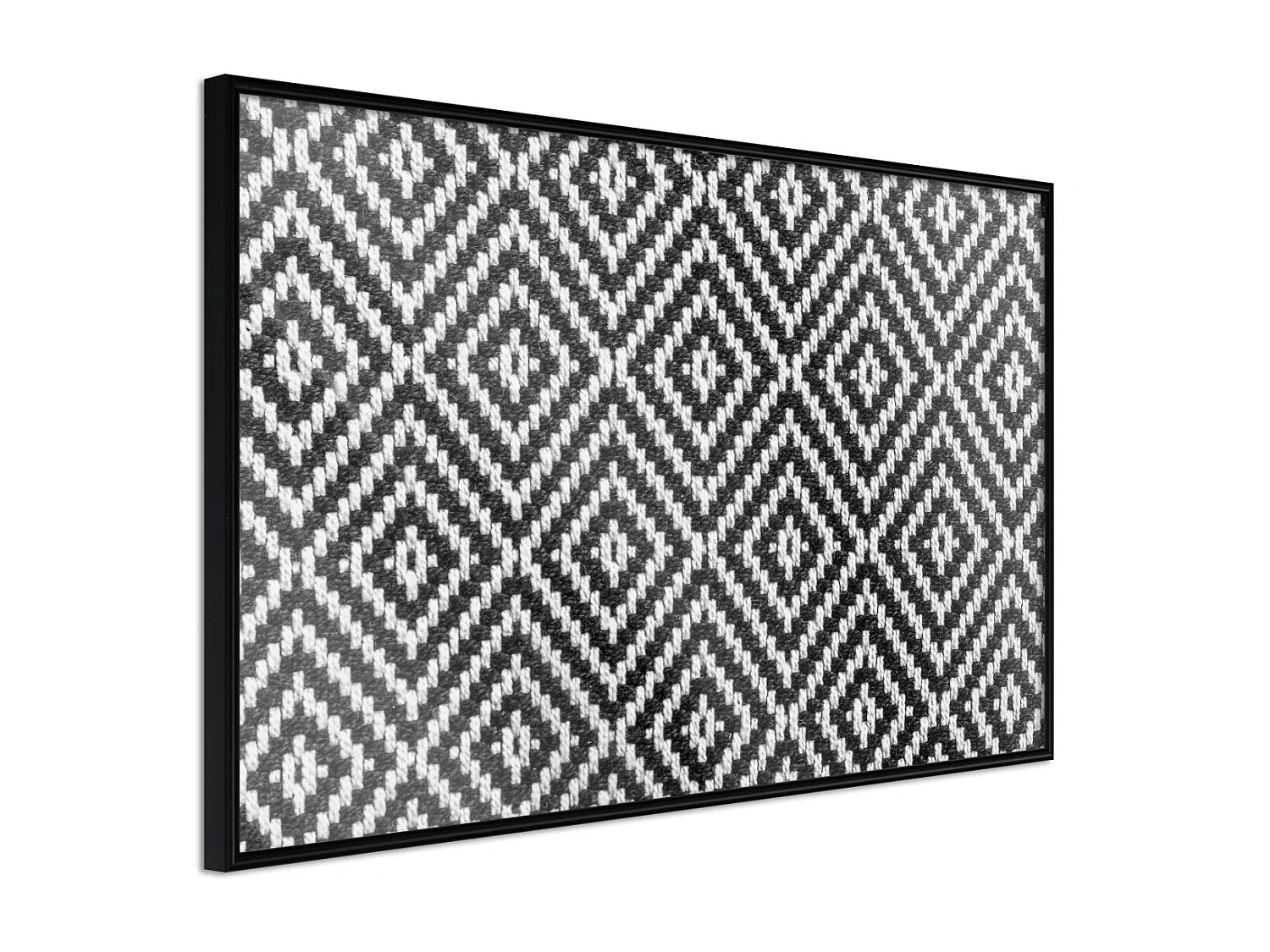 Affiche Murale Encadrée "Moving Pattern" 90 x 60 cm Noir