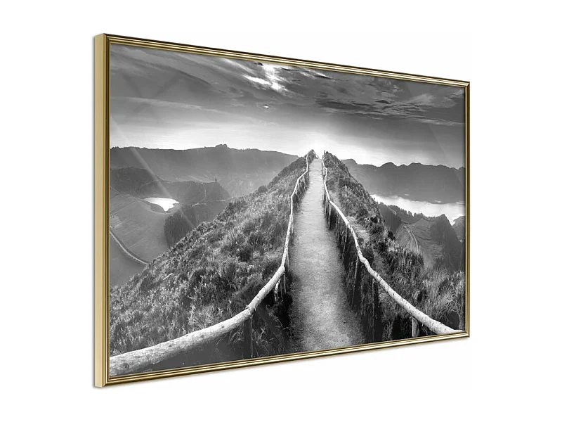 Affiche Murale Encadrée "Horizon" 30 x 20 cm Or