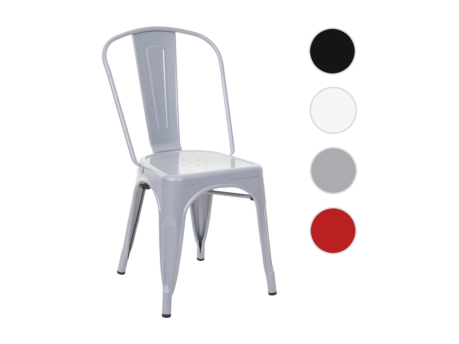 Chaise MCW-A73 Métal,  gris