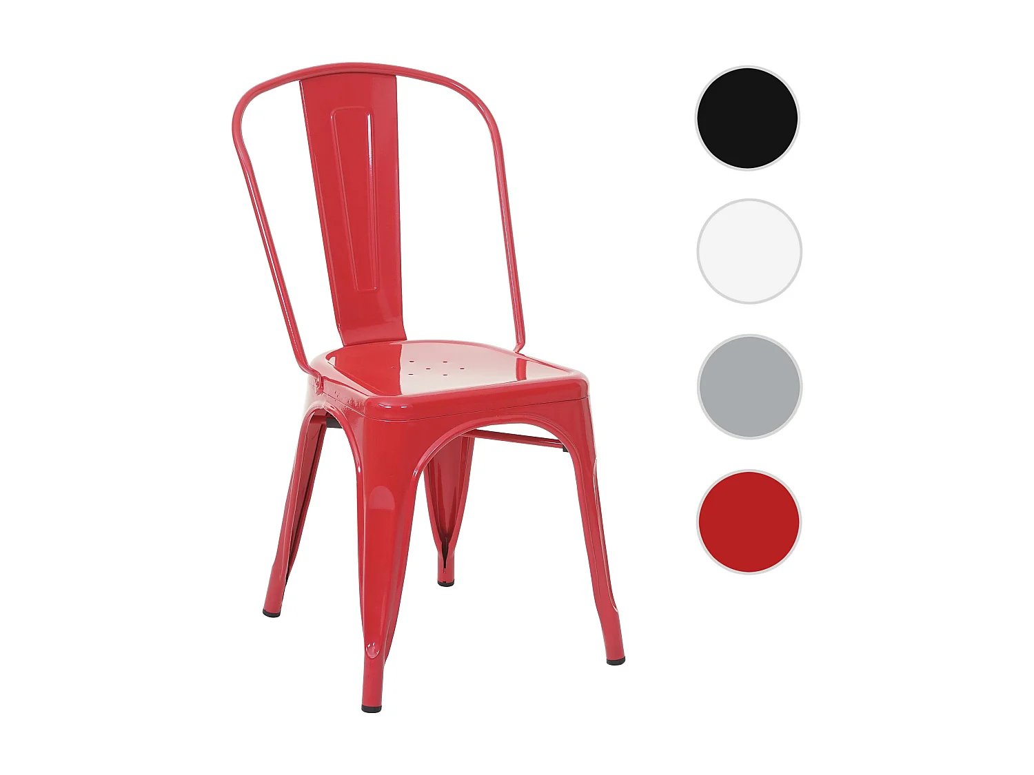 Chaise MCW-A73 Métal,  rouge
