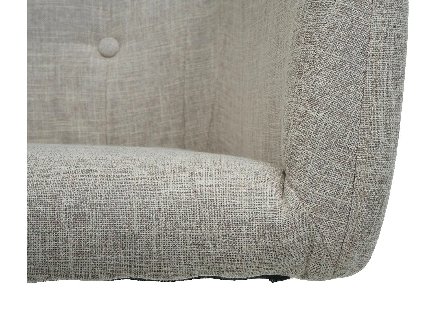 Silla de oficina MCW-L92,  tela/textil crema