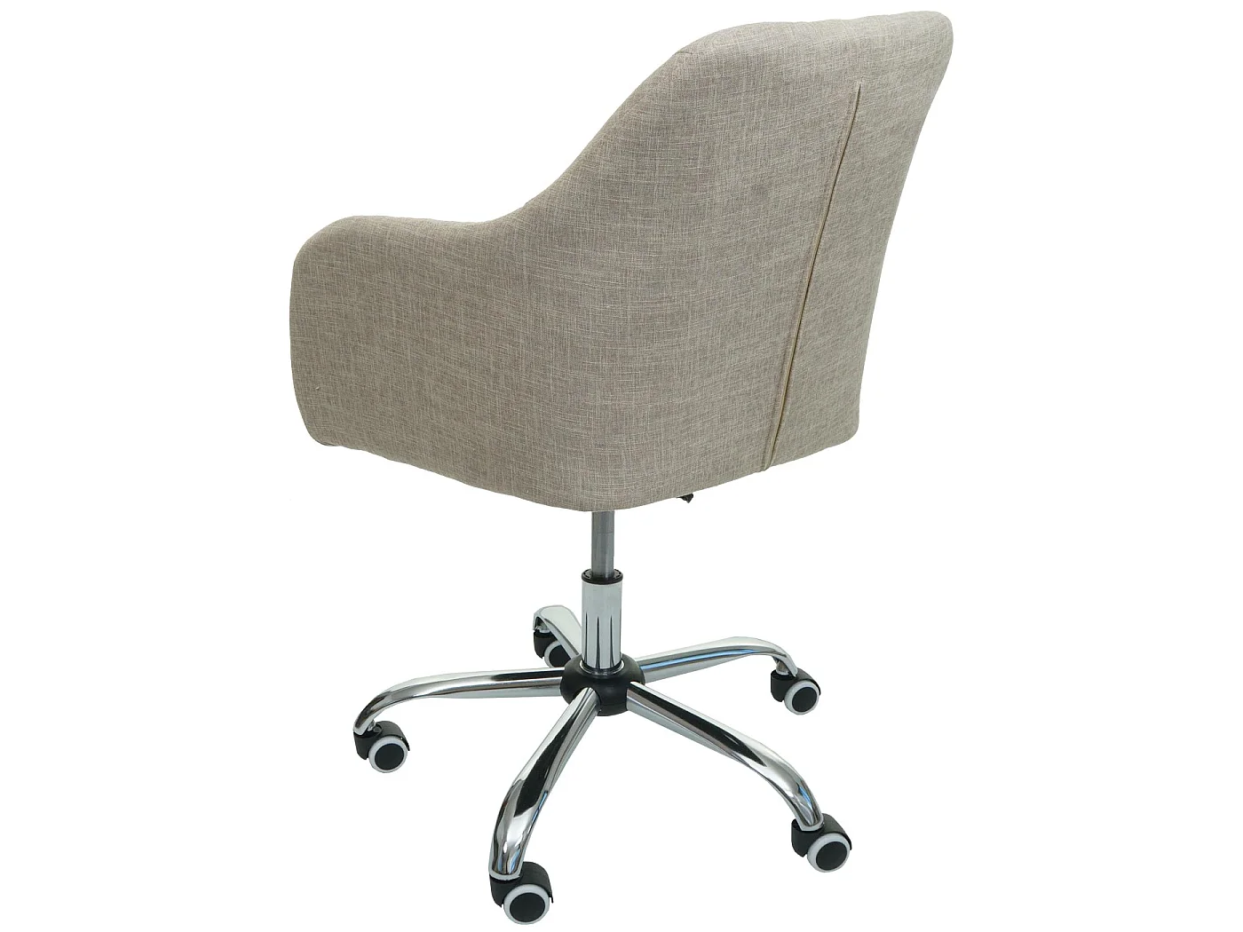 Silla de oficina MCW-L92,  tela/textil crema