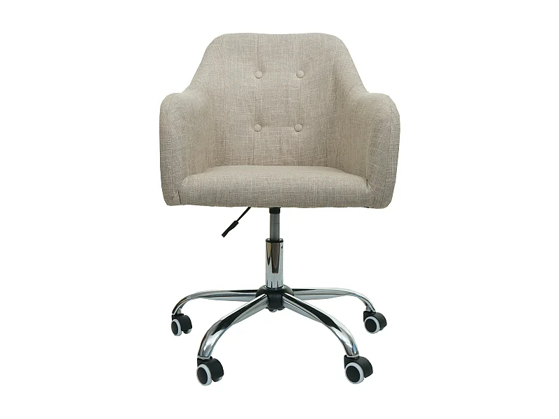 Bürostuhl MCW-L92, Stoff/Textil creme