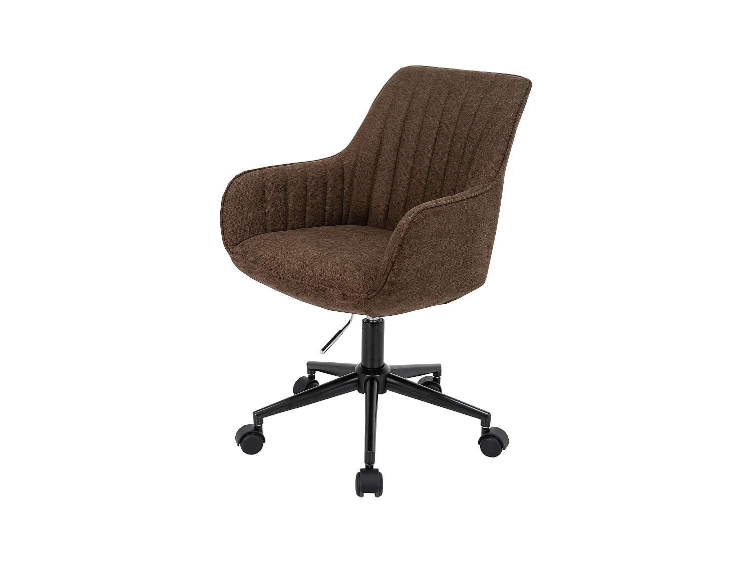 Chaise de bureau MCW-J62 avec accoudoirs,  marron