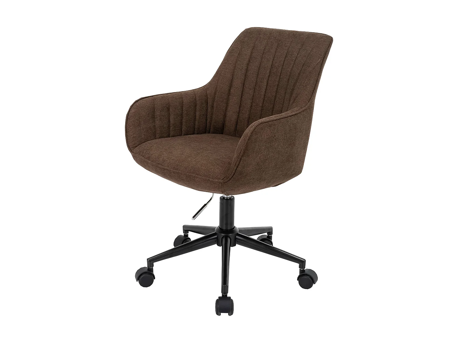 Chaise de bureau MCW-J62 avec accoudoirs,  marron