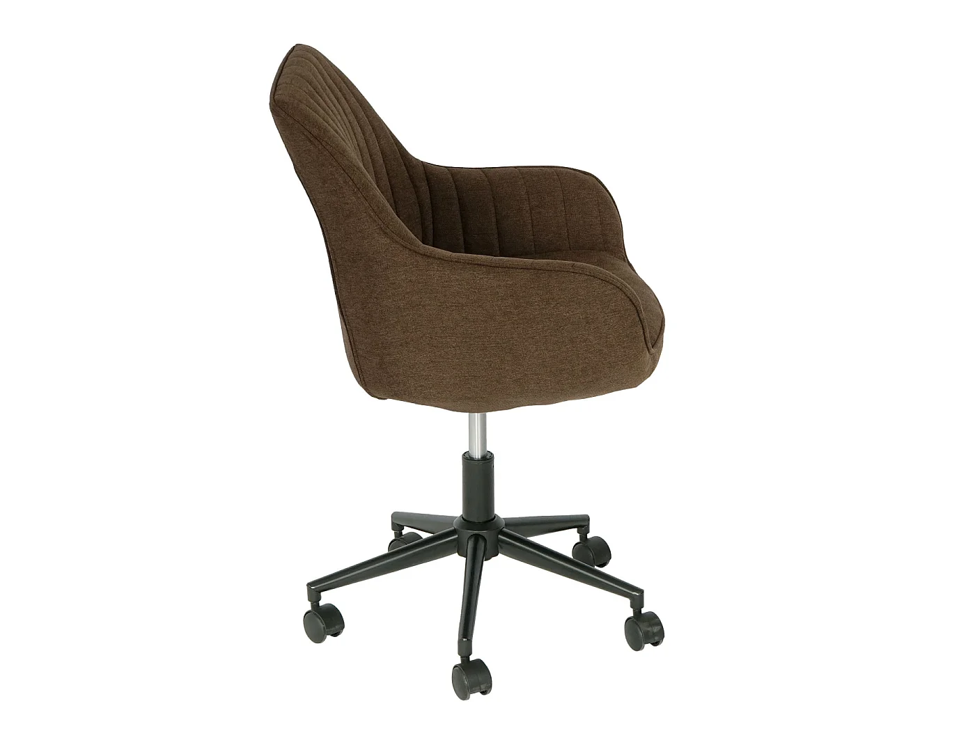 Chaise de bureau MCW-J62 avec accoudoirs,  marron