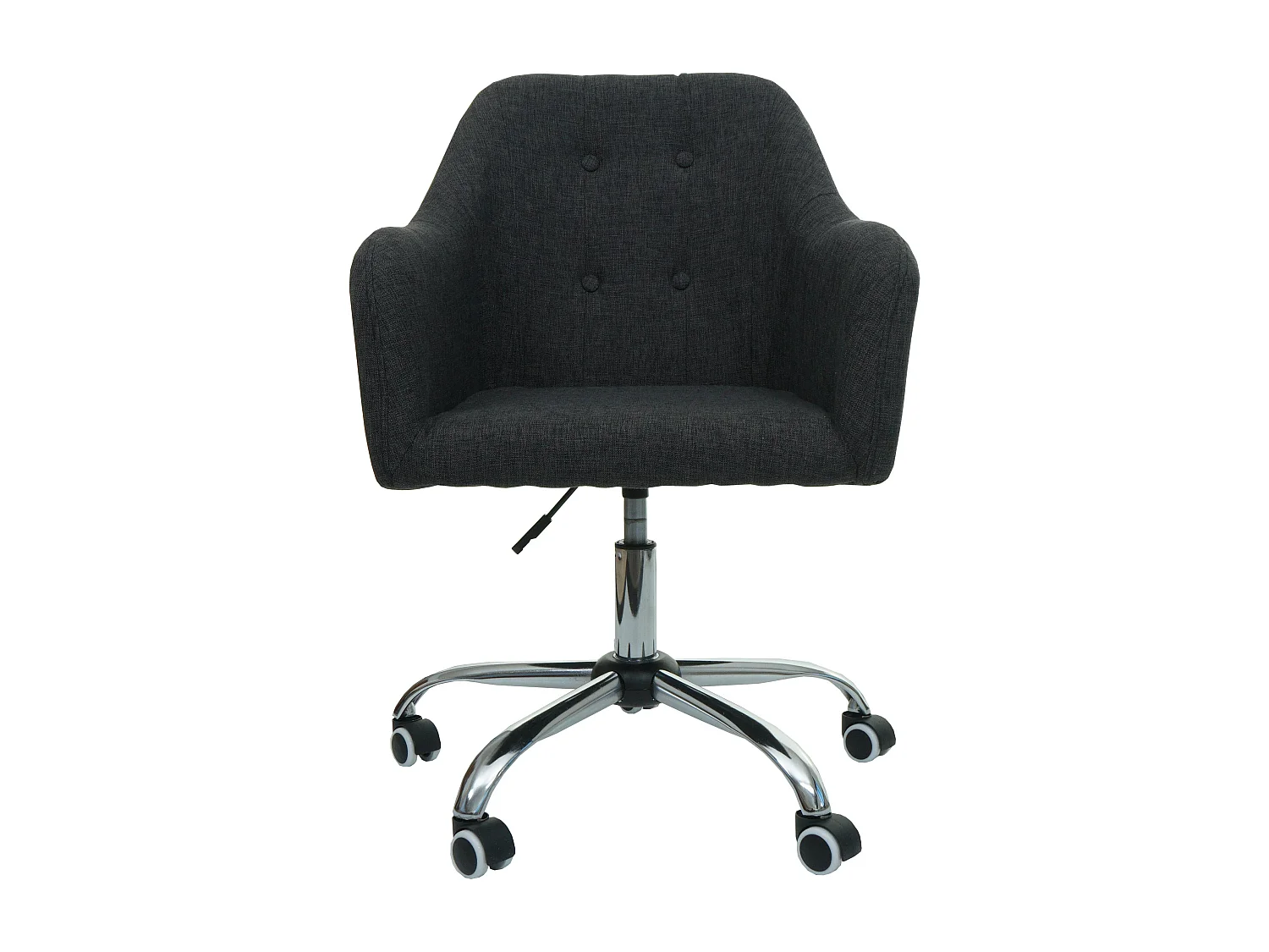Silla de oficina MCW-L92,  tela/textil gris oscuro
