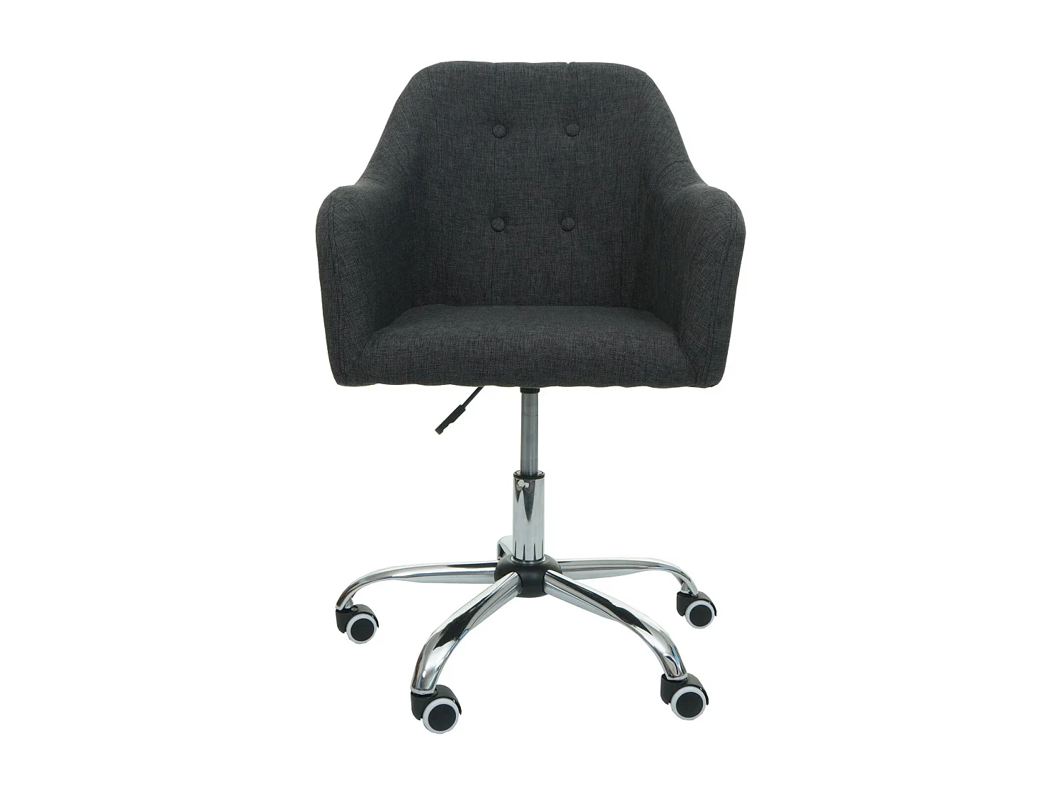 Silla de oficina MCW-L92,  tela/textil gris oscuro