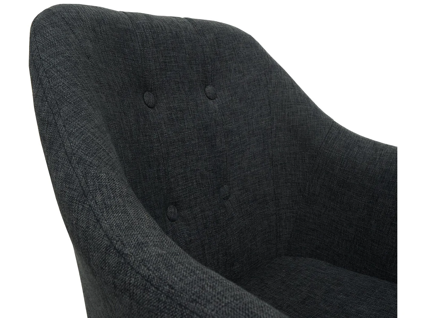 Silla de oficina MCW-L92,  tela/textil gris oscuro
