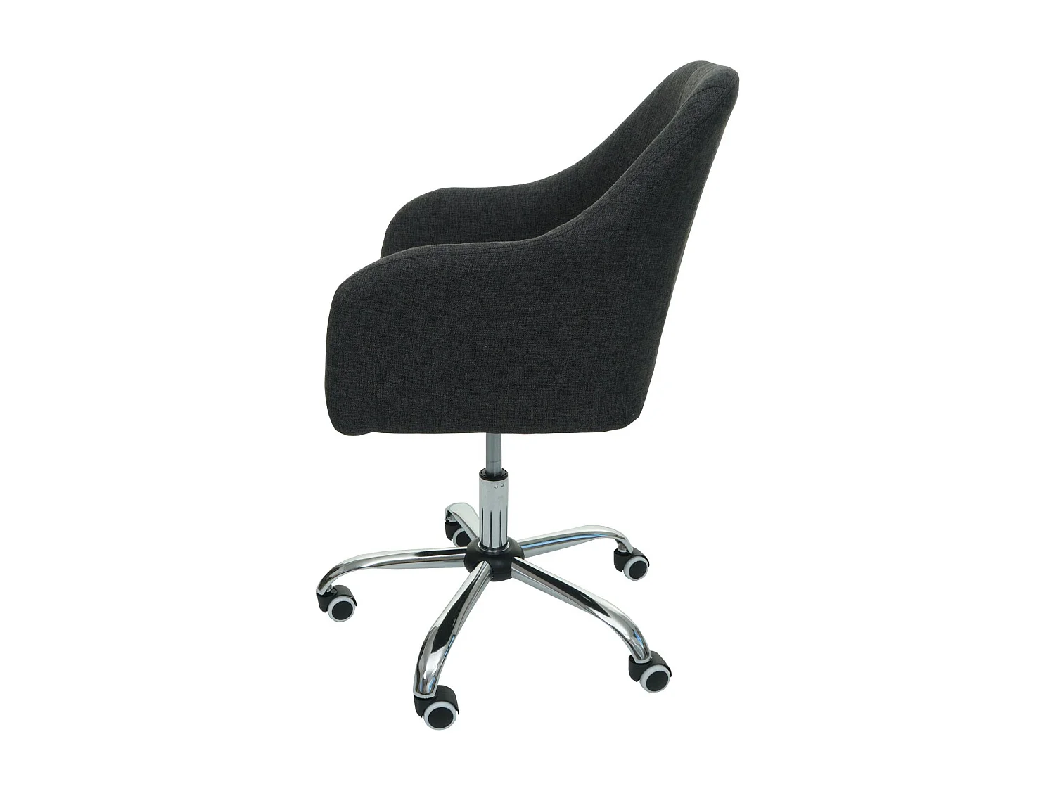 Silla de oficina MCW-L92,  tela/textil gris oscuro