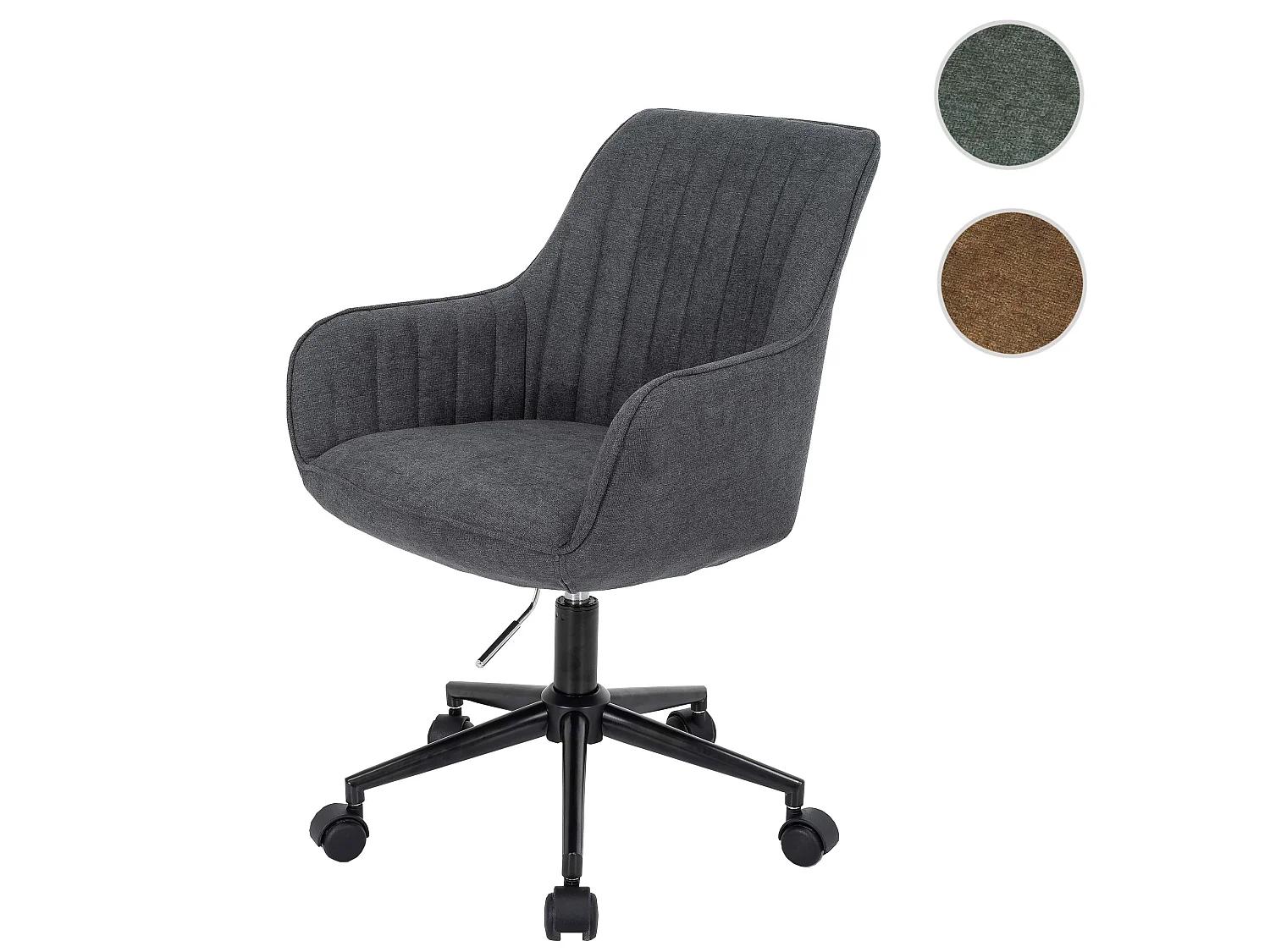 Cadeira de escritório MCW-J62 com braços,  antracite