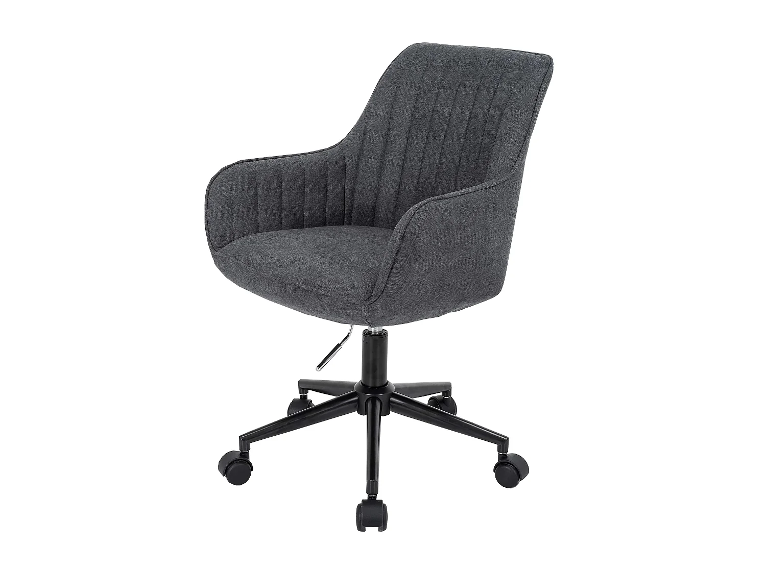 Chaise de bureau MCW-J62 avec accoudoirs,  anthracite
