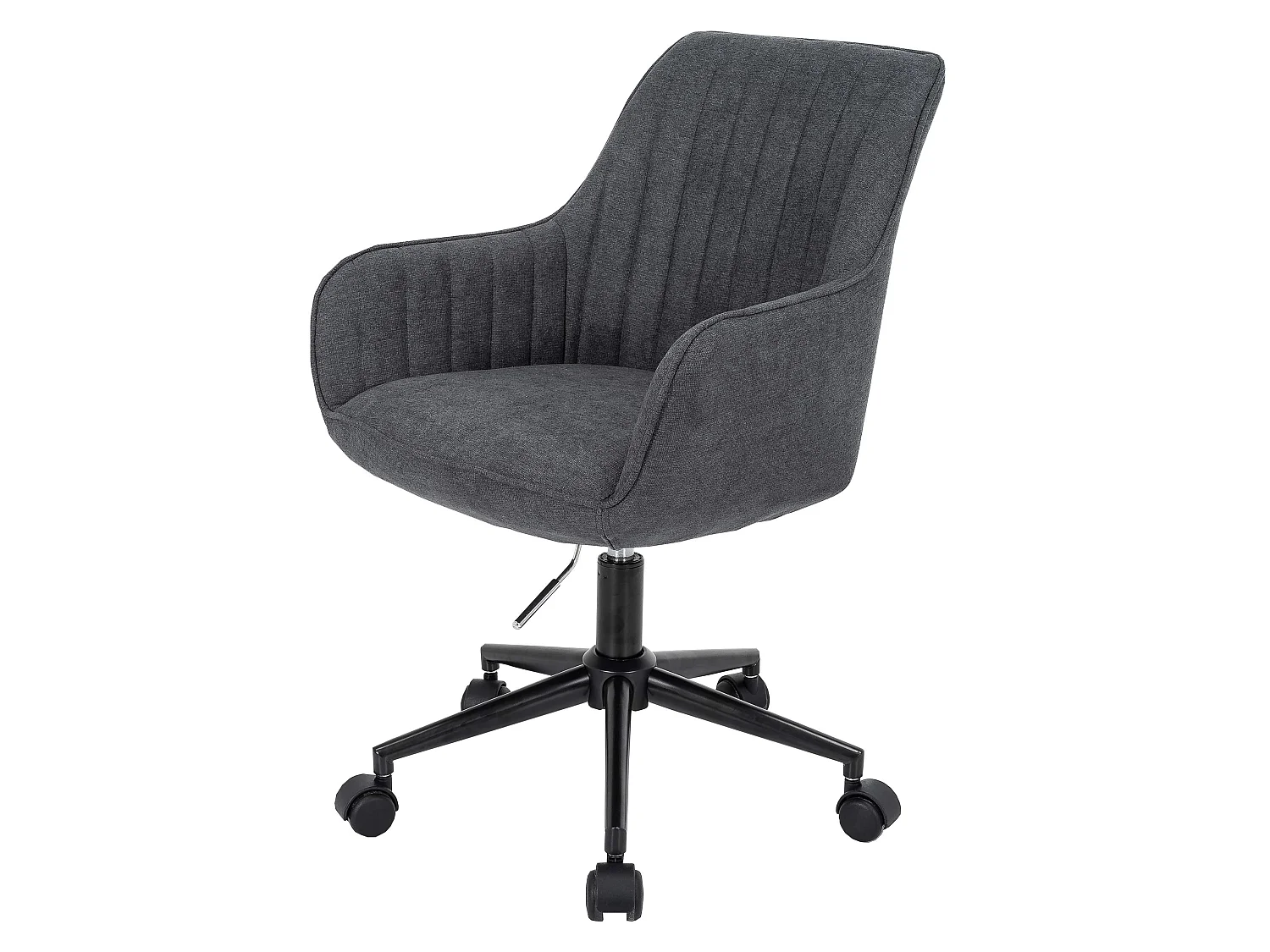 Chaise de bureau MCW-J62 avec accoudoirs,  anthracite