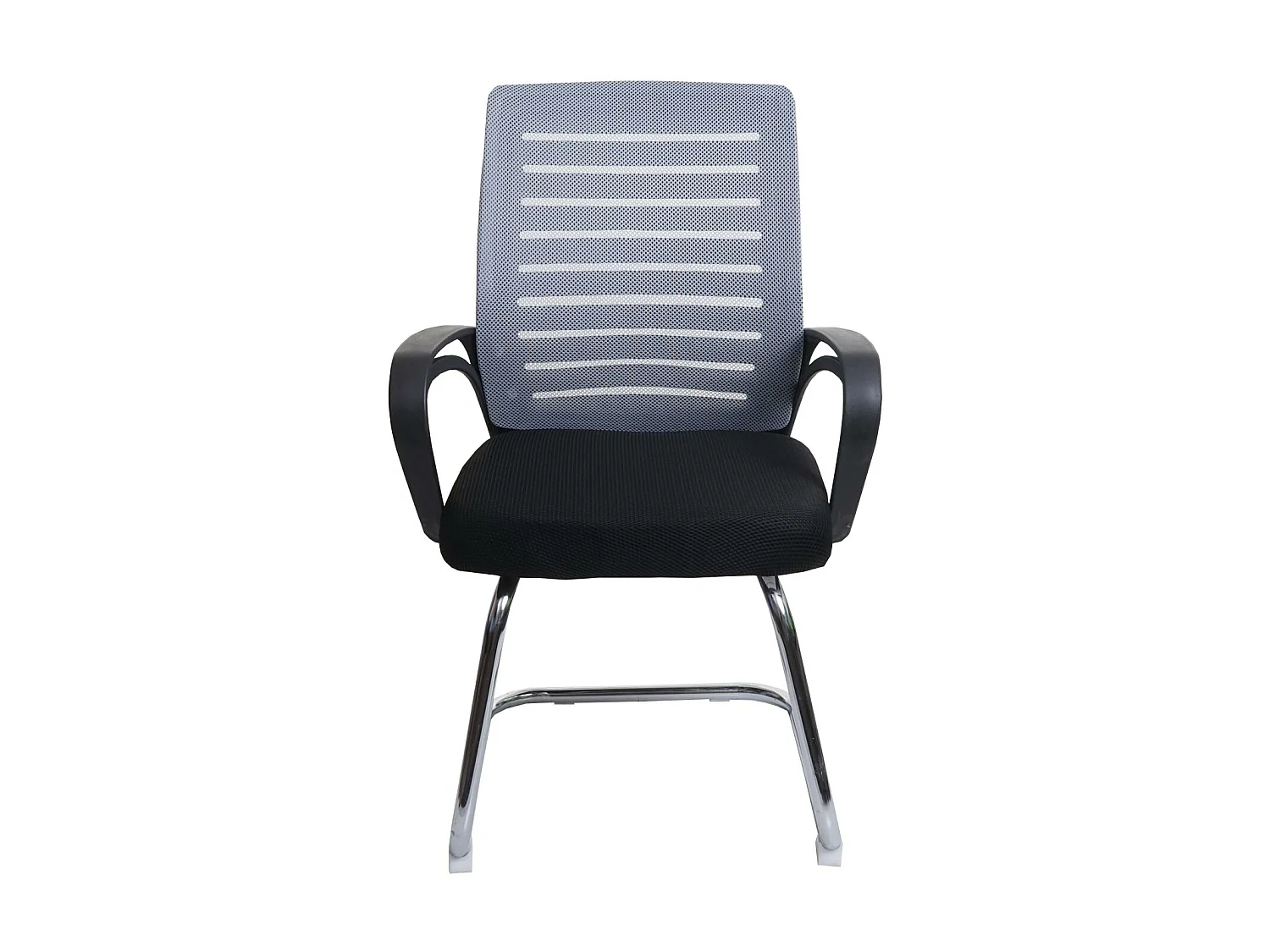 Set 2x sedie ufficio studio conferenza 150kg MCW-K51 94x60x49cm tessuto a rete grigio