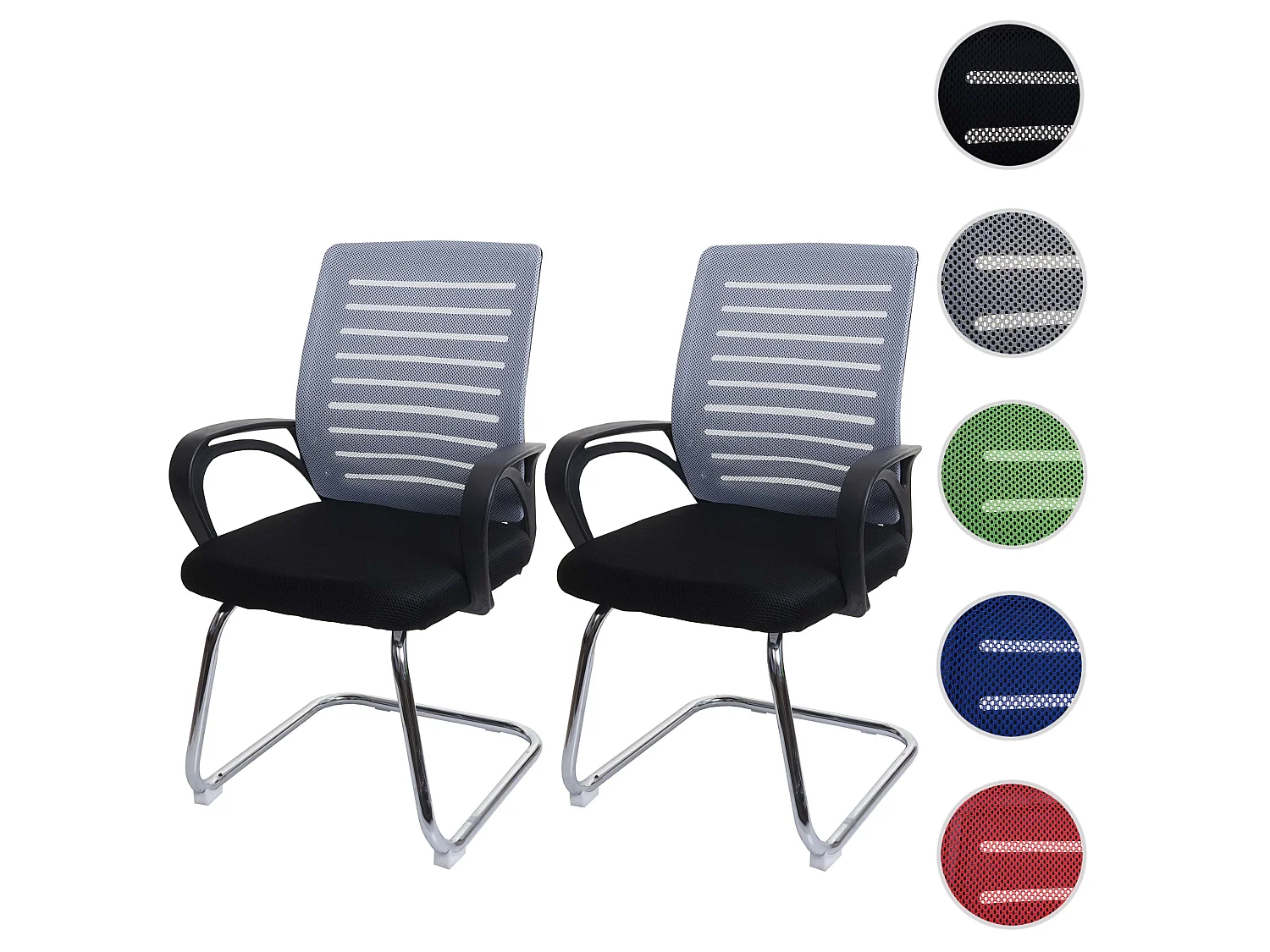 MCW-K51 conference chair (set of 2),  grey