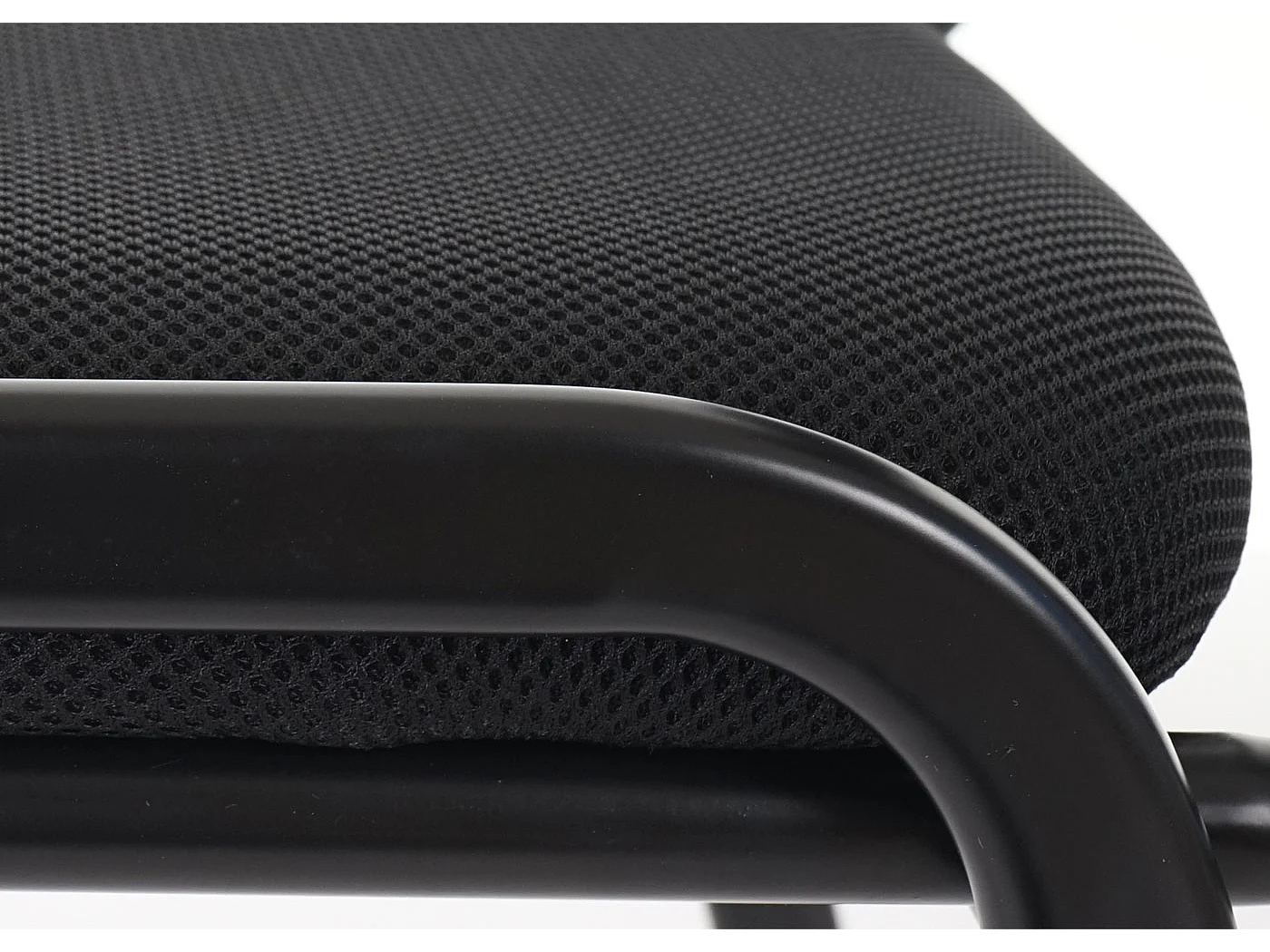 Chaise visiteur H401 Empilable (lot de 4),  siège noir, pieds noirs