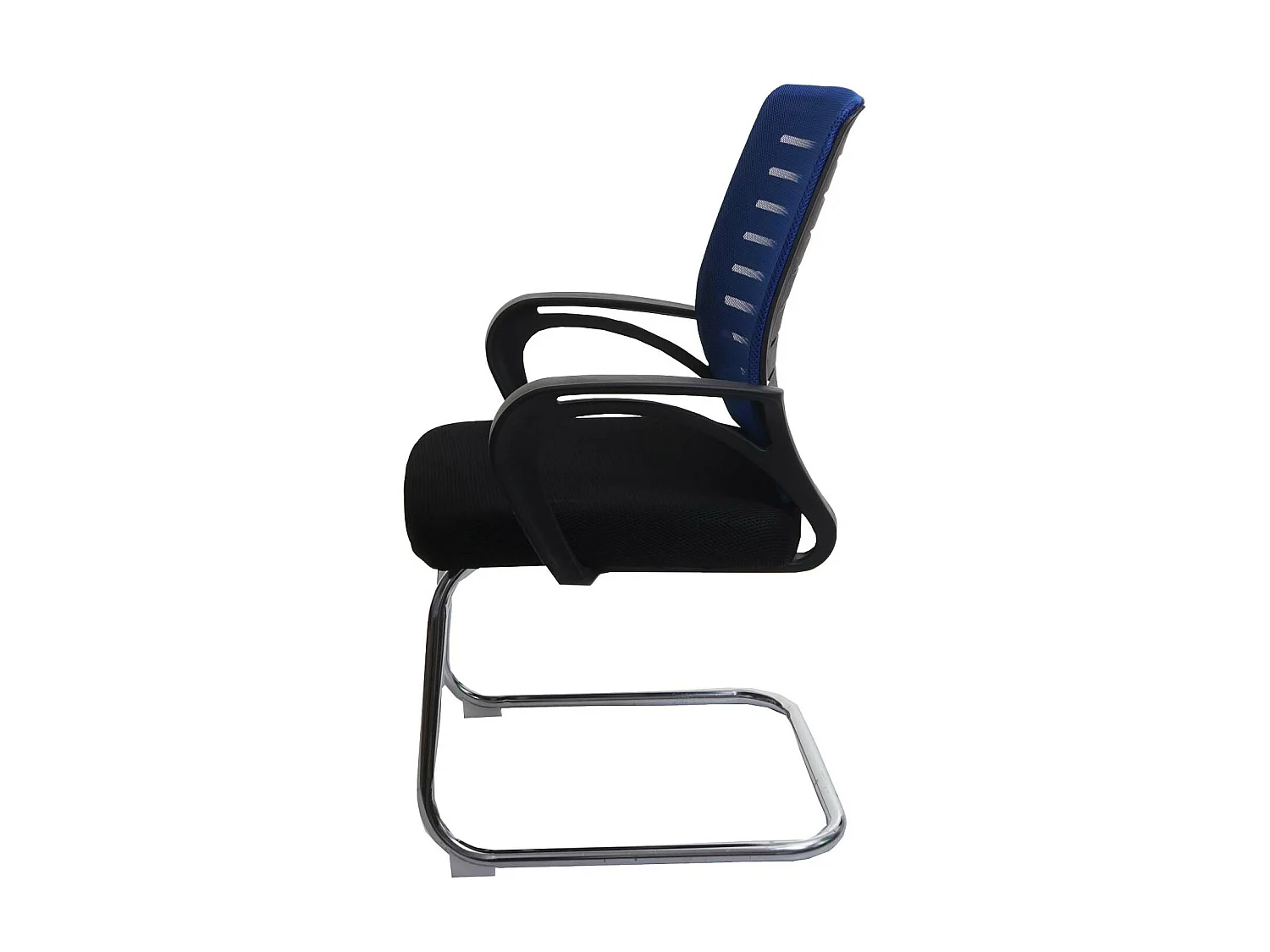 Set 2x sedie ufficio studio conferenza 150kg MCW-K51 94x60x49cm tessuto a rete blu