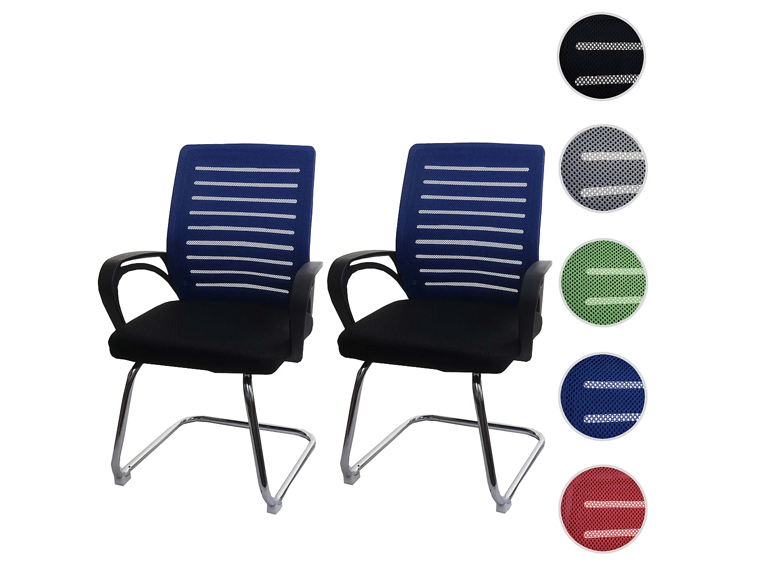 MCW-K51 conference chair (set of 2),  blue
