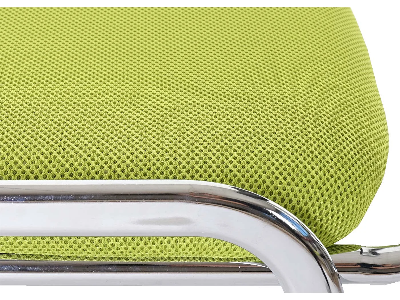 Chaise visiteur H401 Empilable (lot de 4),  siège vert, pieds chromés