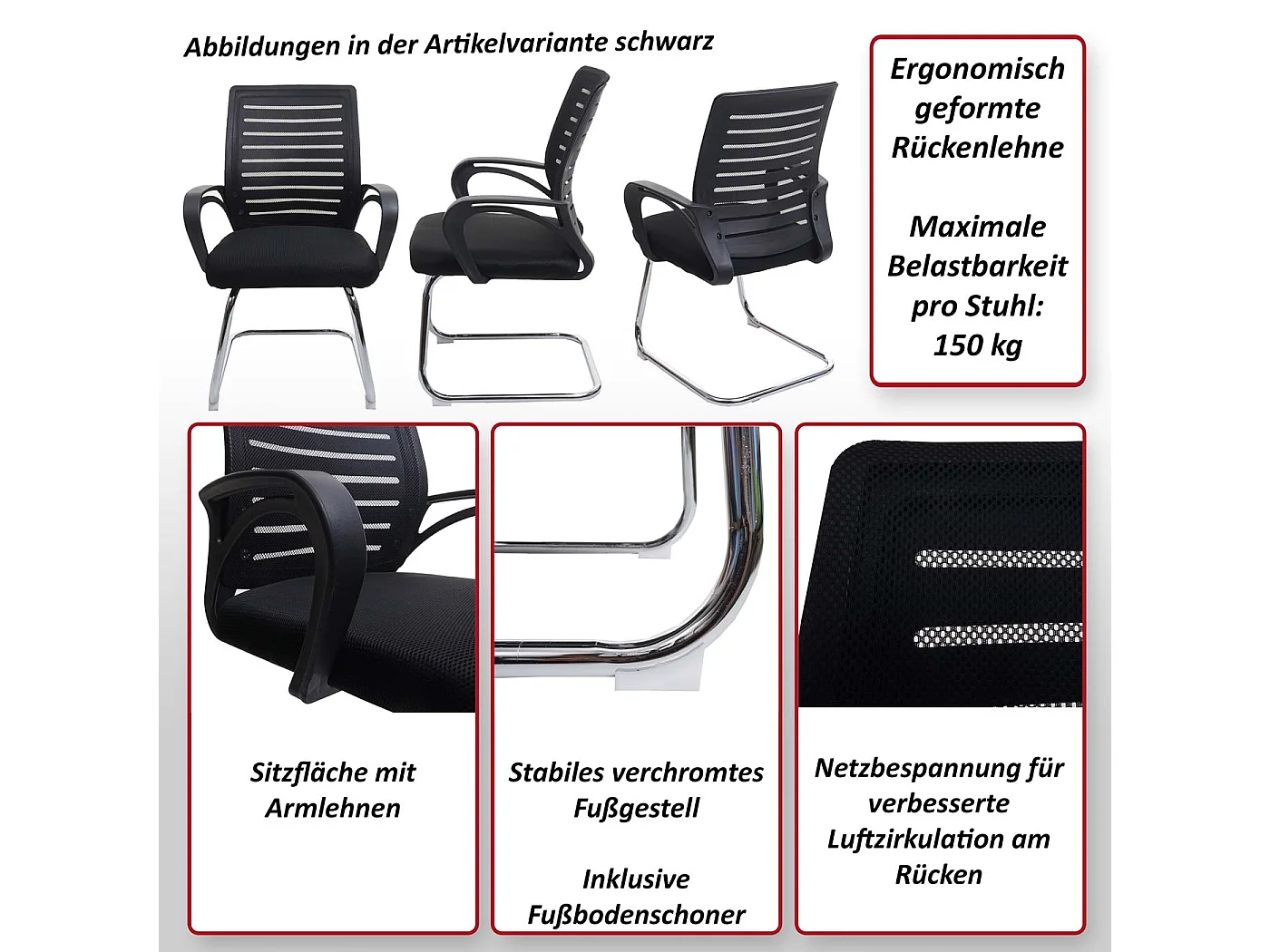 Krzesło konferencyjne MCW-K51 (zestaw 2 sztuk),  Zielony