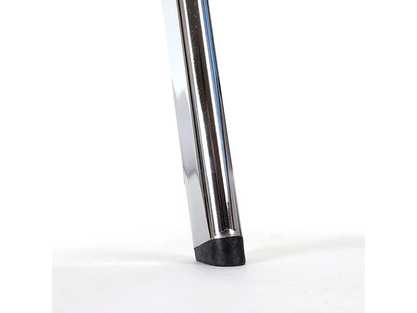 Besucherstuhl H401 Stapelbar (4er-Set), Sitz schwarz, Füße chrom