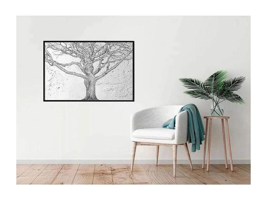 Affiche Murale Encadrée "Tangled Branches" 30 x 20 cm Noir