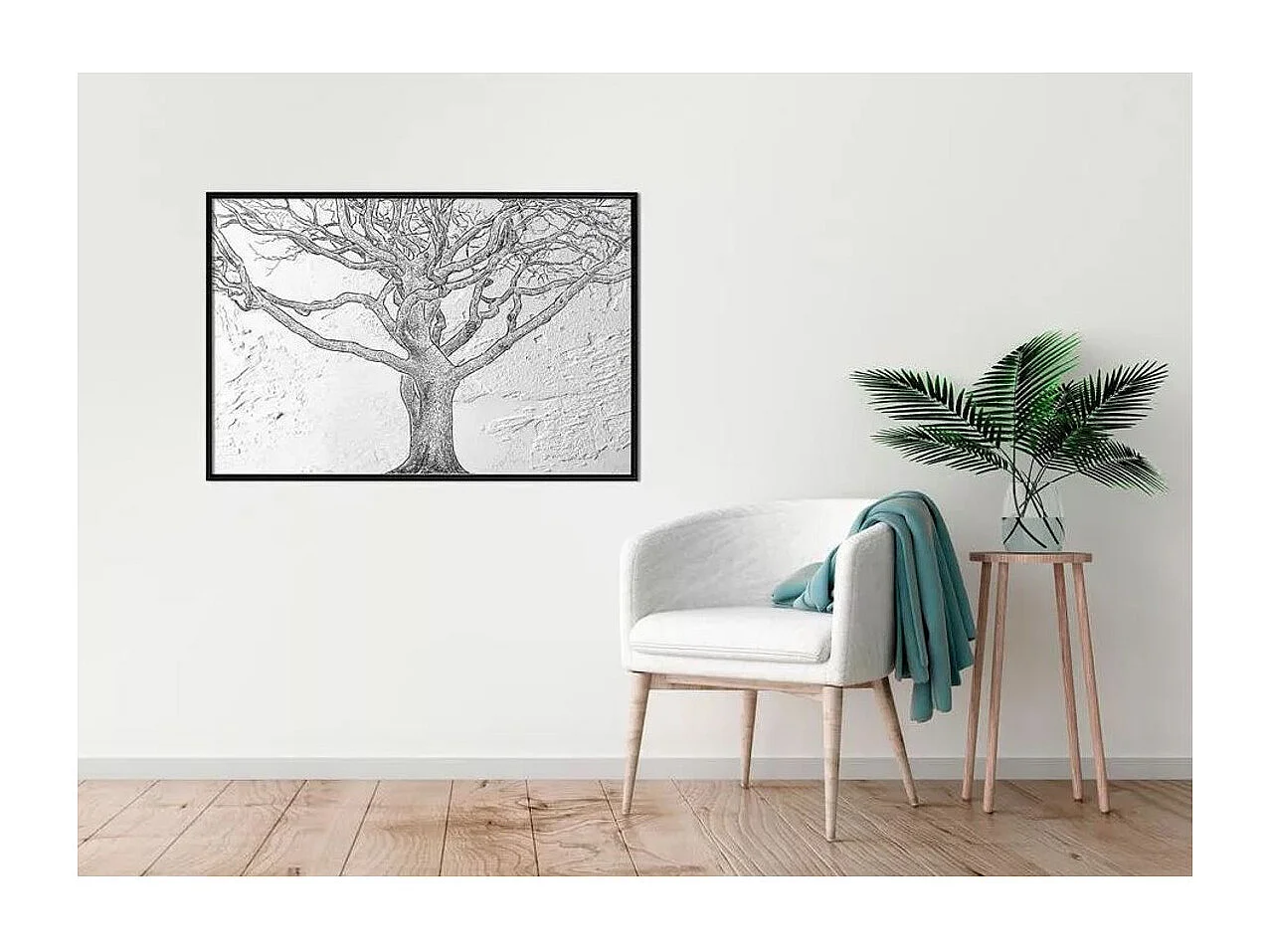 Affiche Murale Encadrée "Tangled Branches" 30 x 20 cm Noir