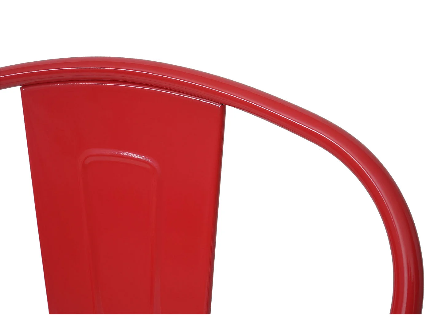 Set 4x sedie bar bistrot impilabili design industriale MCW-A73 metallo verniciato rosso