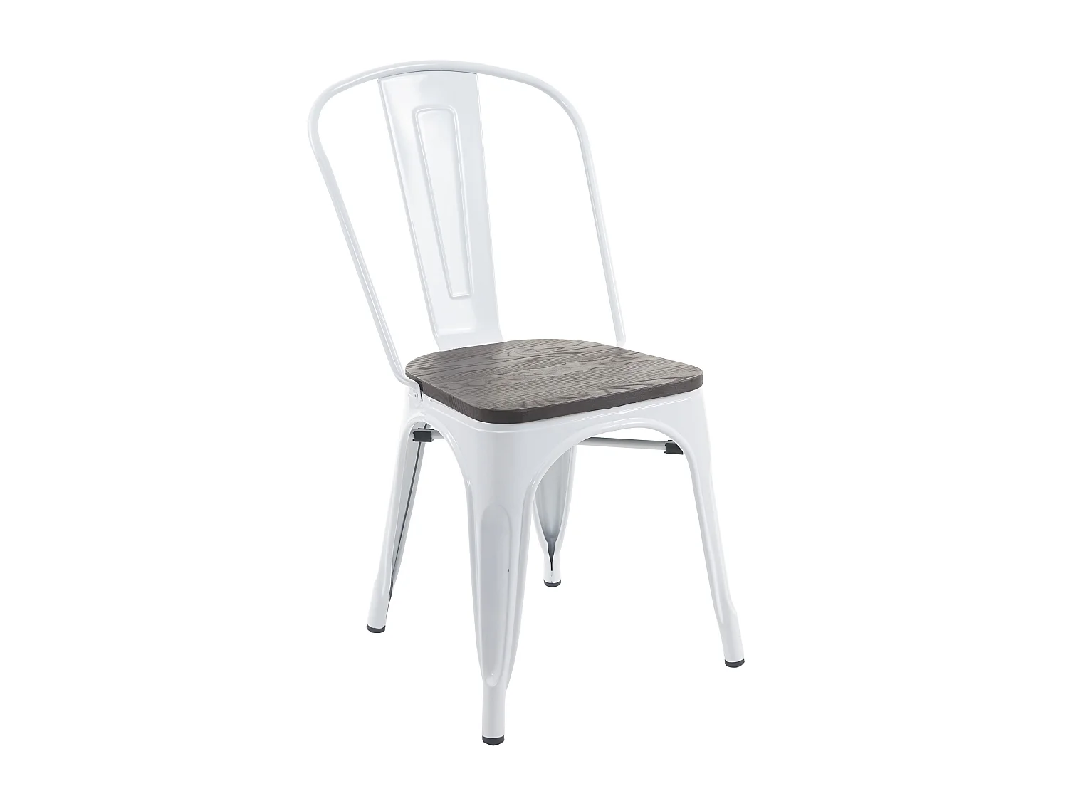 Chaise MCW-A73, assise en bois incluse,  blanc