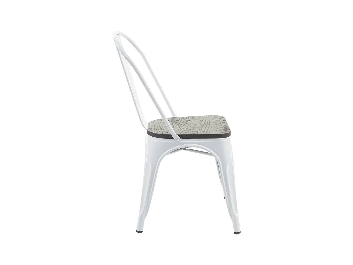 Chaise MCW-A73, assise en bois incluse,  blanc