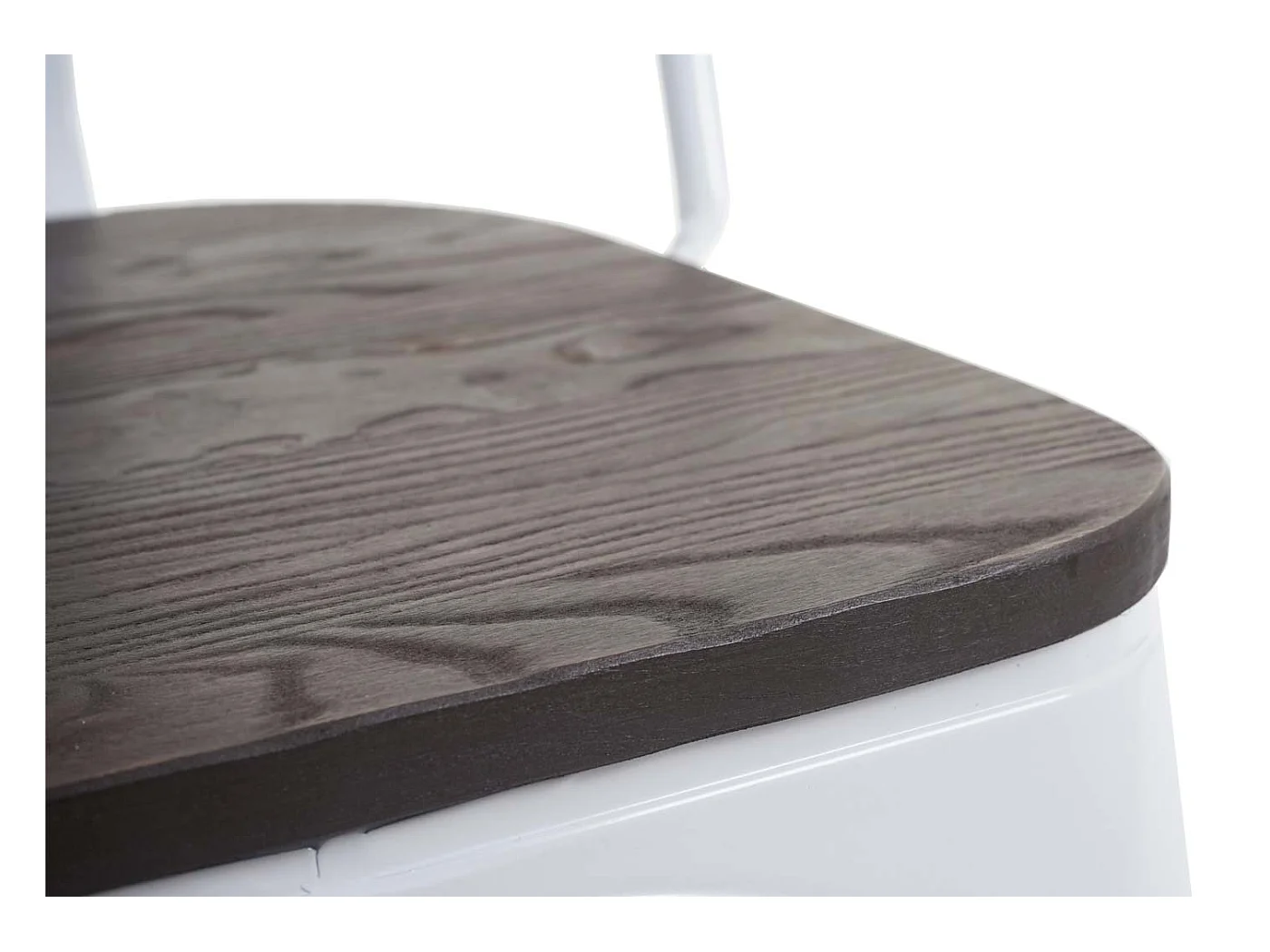 Chaise MCW-A73, assise en bois incluse,  blanc