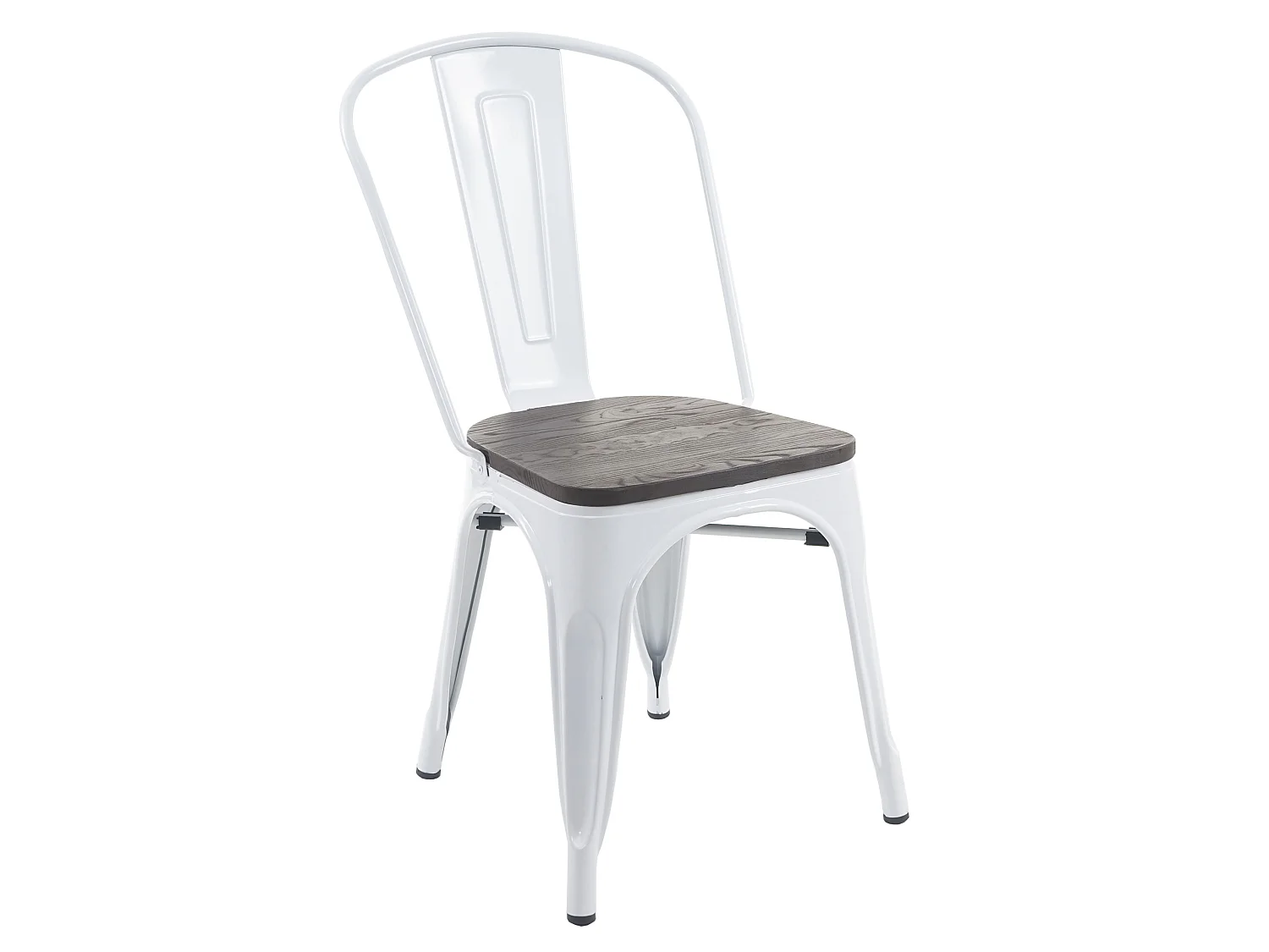 Chaise MCW-A73, assise en bois incluse,  blanc