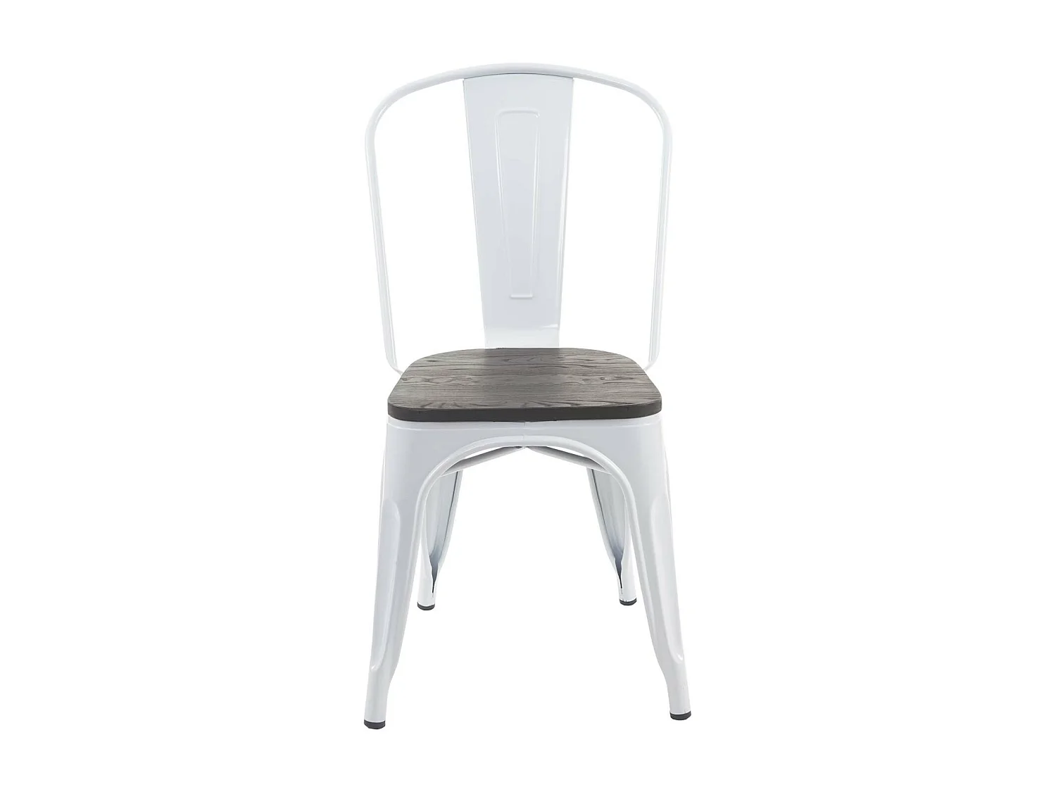 Chaise MCW-A73, assise en bois incluse,  blanc