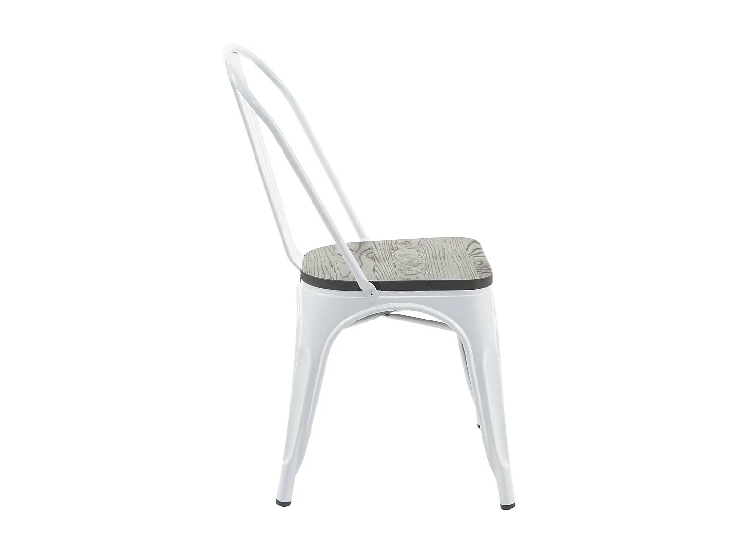 Chaise MCW-A73, assise en bois incluse,  blanc