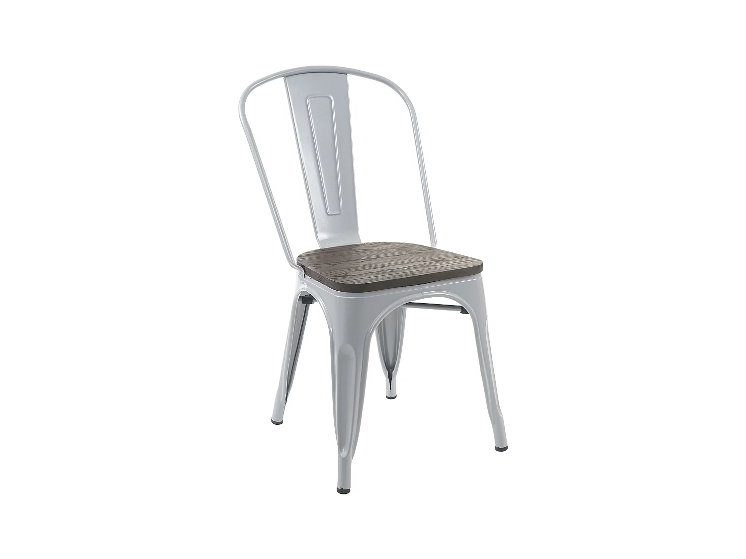 Chaise MCW-A73, assise en bois incluse,  gris