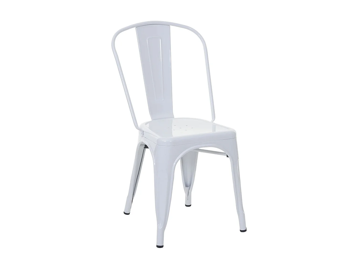 Chaise MCW-A73 Métal (lot de 4),  blanc