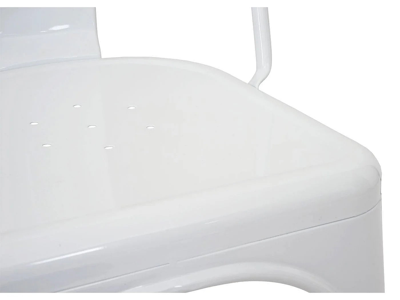 Set 4x sedie bar bistrot impilabili design industriale MCW-A73 metallo verniciato ~ bianco